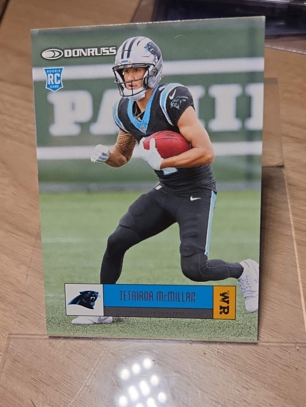 2025 Panini Donruss  Retro Tetairoa McMillan Card - Black & Light Blue